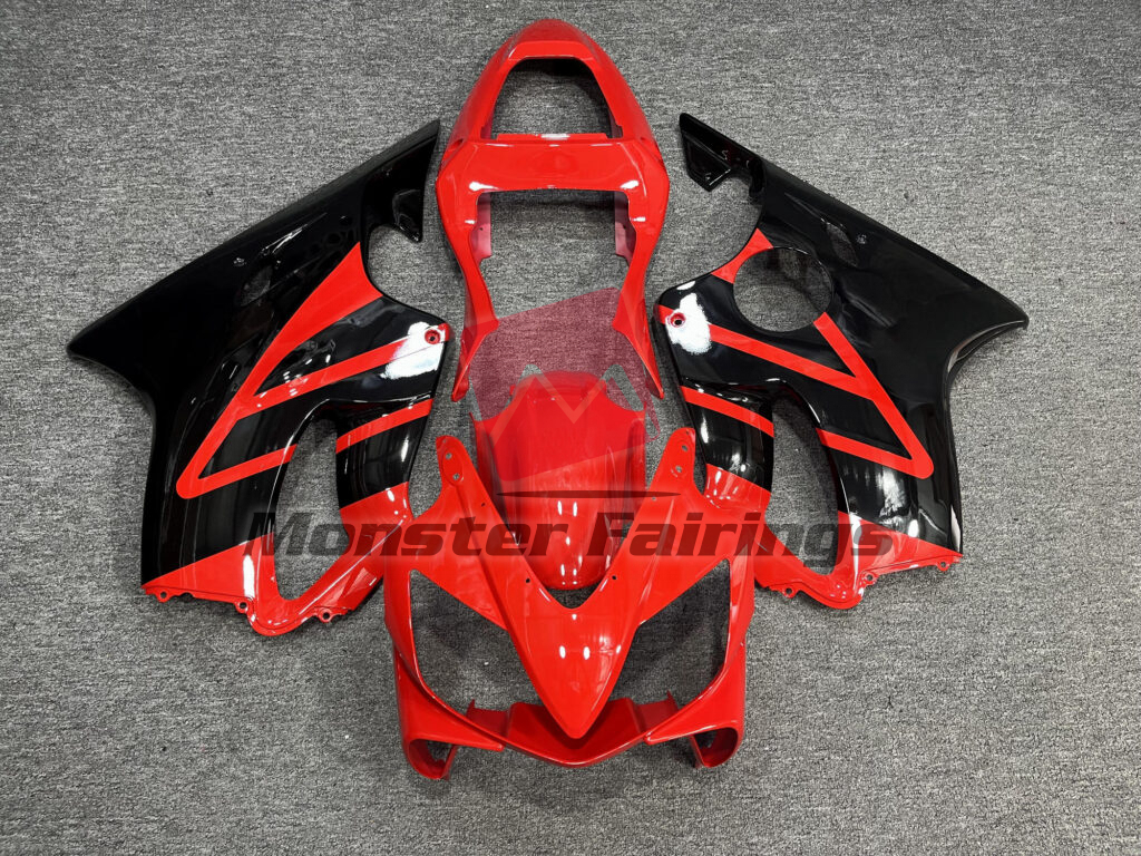 Honda CBR600 F4i 2001 - 2003 Gloss Black & Red ABS fairings - custom motorcycle bodywork kit by Monster Fairings