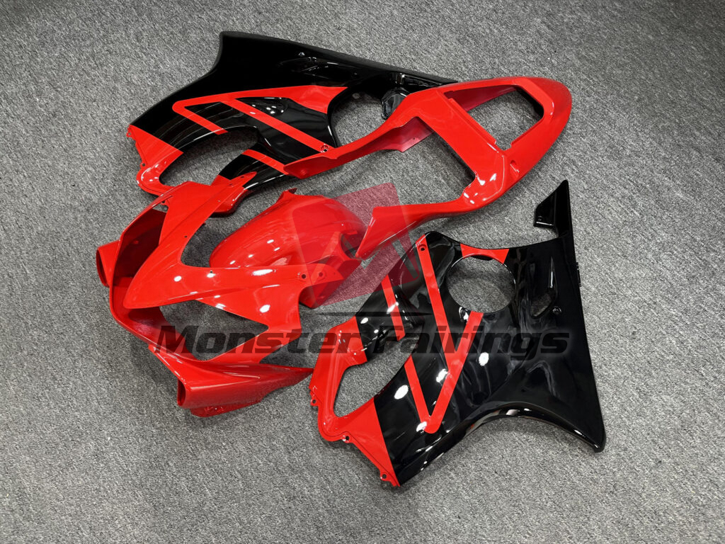 Gloss Black & Red ABS fairings for Honda CBR600 F4i 2001 - 2003 - premium OEM fit kit by Monster Fairings