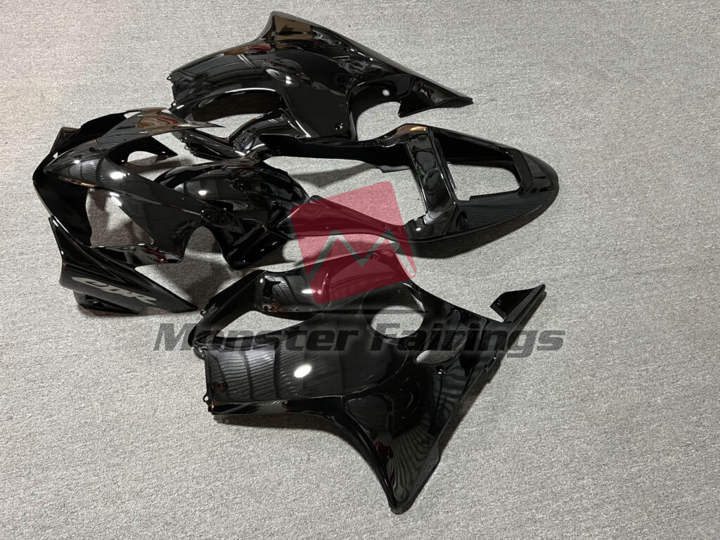 2001 - 2003 Honda CBR600 F4i Gloss Black fairing set - ABS injection, custom painted by Monster Fairings