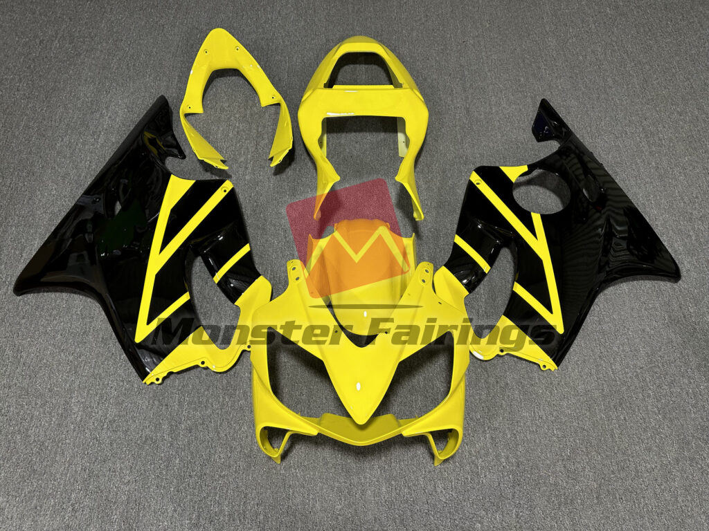 Honda CBR600 F4i 2001 - 2003 Gloss Yellow & Black ABS fairings - custom motorcycle bodywork kit by Monster Fairings