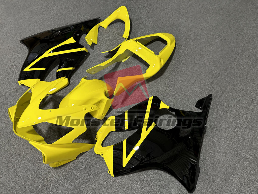 Honda CBR600 F4i custom ABS fairings 2001 - 2003 in Gloss Yellow & Black - durable replacement kit, Monster Fairings