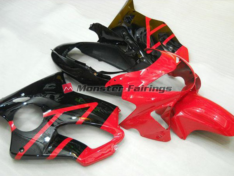 Honda CBR600 F4 1999 - 2000 Black Red ABS fairings - custom motorcycle bodywork kit by Monster Fairings