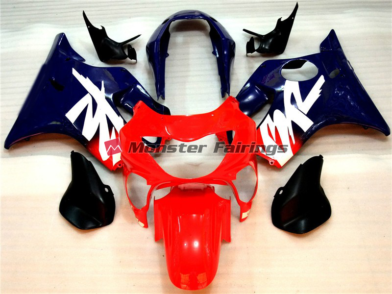Honda CBR600 F4 1999 - 2000 Gloss Red Blue ABS fairings - custom motorcycle bodywork kit by Monster Fairings