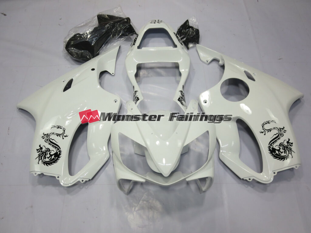 Honda CBR600 F4i 2001 - 2003 Dragon White ABS fairings - custom motorcycle bodywork kit by Monster Fairings