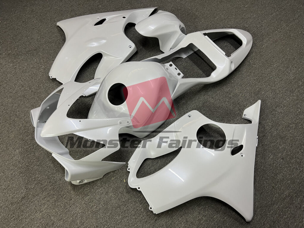 Honda CBR600 F4i custom ABS fairings 2001 - 2003 in Pearl White - durable replacement kit, Monster Fairings