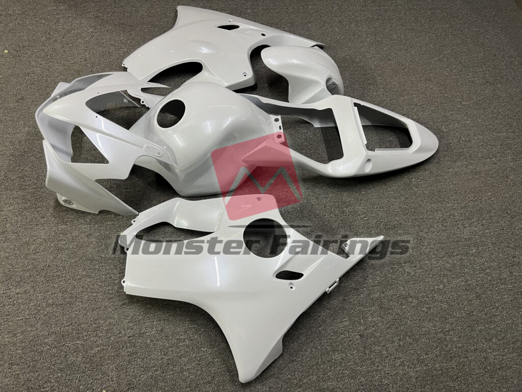 2001 - 2003 Honda CBR600 F4i Pearl White fairing set - ABS injection, custom painted by Monster Fairings