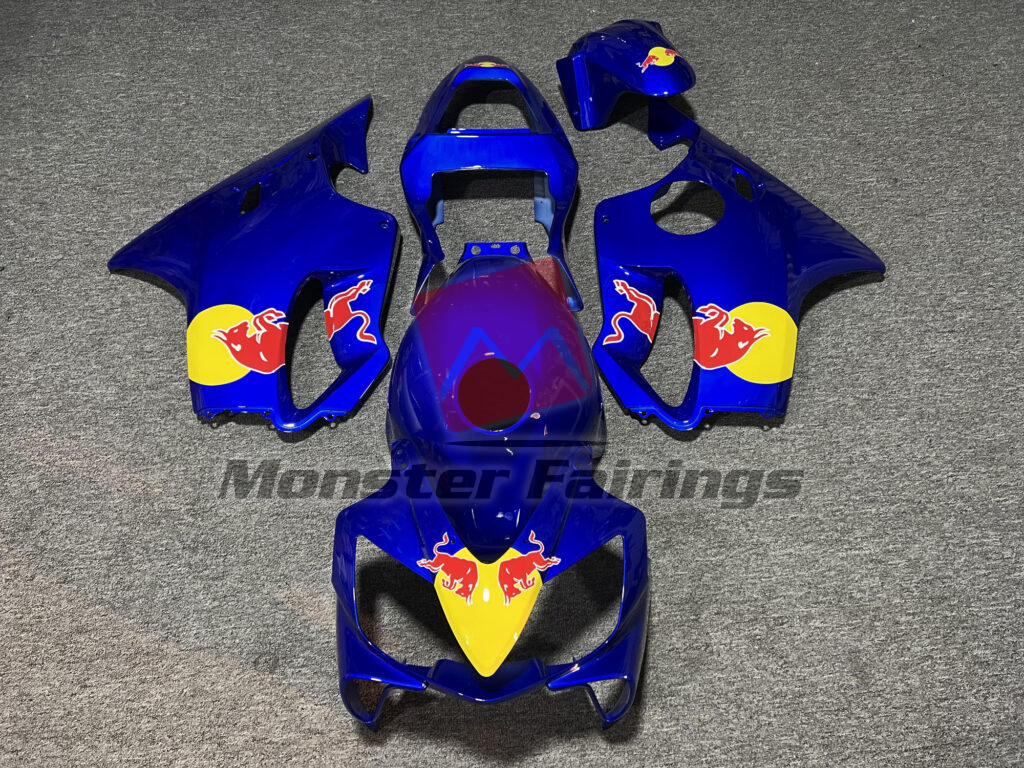 Honda CBR600 F4i 2001 - 2003 Gloss Blue & Yellow The Bull ABS fairings - custom motorcycle bodywork kit by Monster Fairings