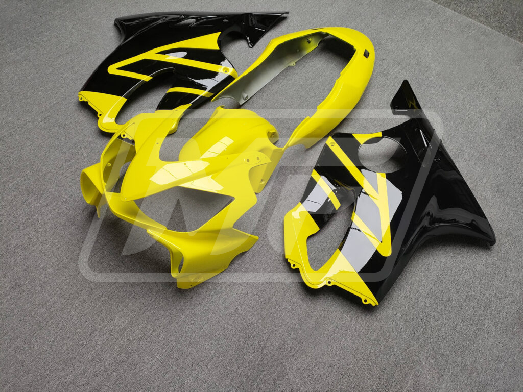 Gloss Yellow Black ABS fairings for Honda CBR600 F4i 2004 - 2007 - premium OEM fit kit by Monster Fairings