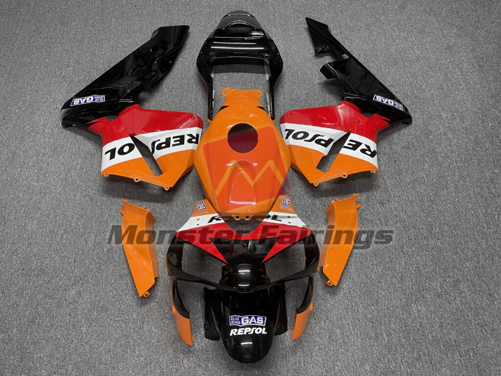 Honda CBR600RR 2003 - 2004 Gloss Classic Repsol ABS fairings - custom motorcycle bodywork kit by Monster Fairings