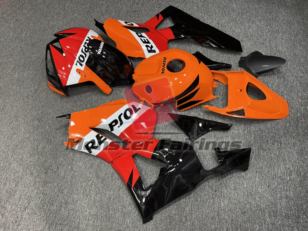 2013 - 2025 Honda CBR600RR Gloss Classic Repsol fairing set - ABS injection, custom painted by Monster Fairings