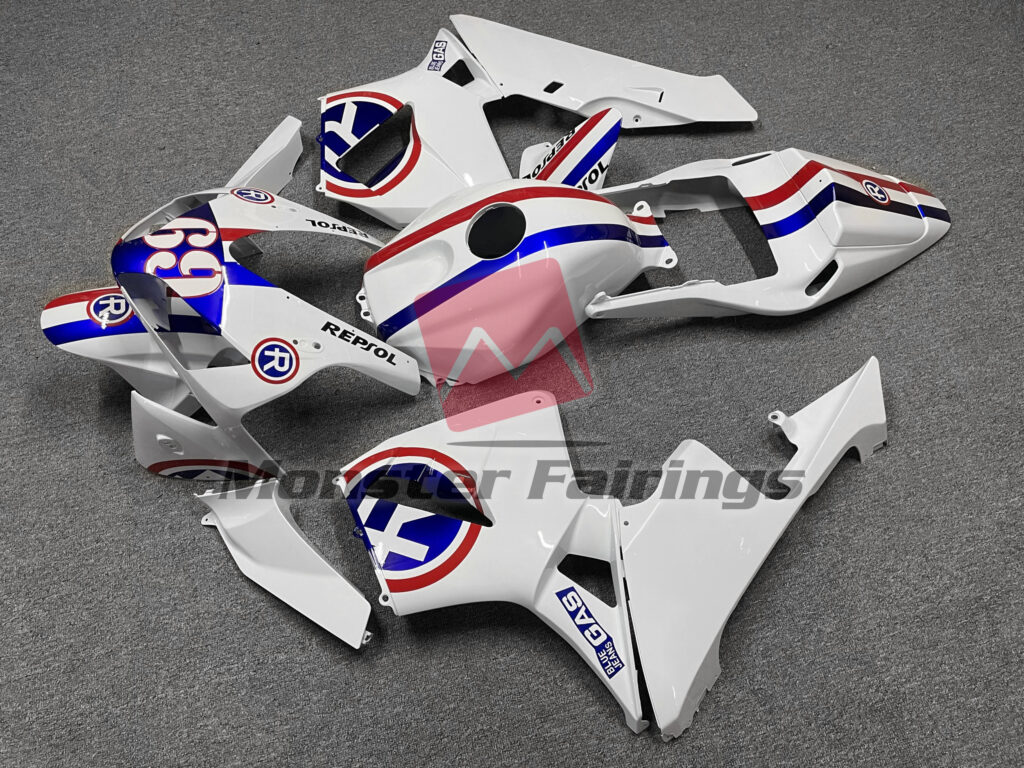 2003 - 2004 Honda CBR600RR Gloss Repsol 69 fairing set - ABS injection, custom painted by Monster Fairings