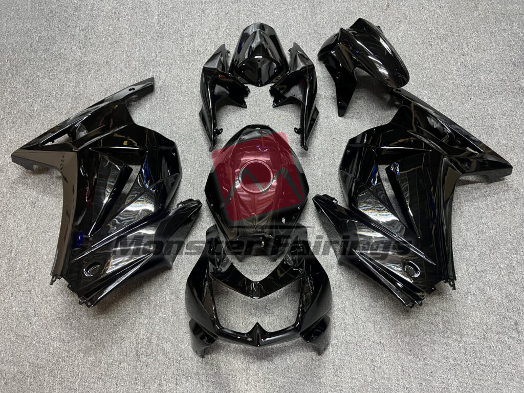 Kawasaki Ninja 250 2008 - 2013 Black Gloss ABS fairings - custom motorcycle bodywork kit by Monster Fairings