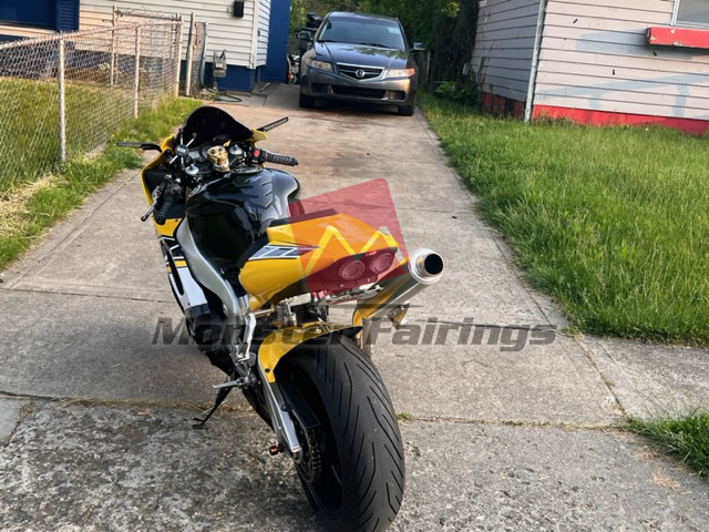 Yamaha R1 2000 - 2001 ABS fairings, Gloss Yellow & Black with White - high - quality motorcycle kit by Monster Fairings