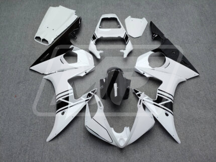 Yamaha R6 2005 Black and White ABS Fairings | Monster Fairings