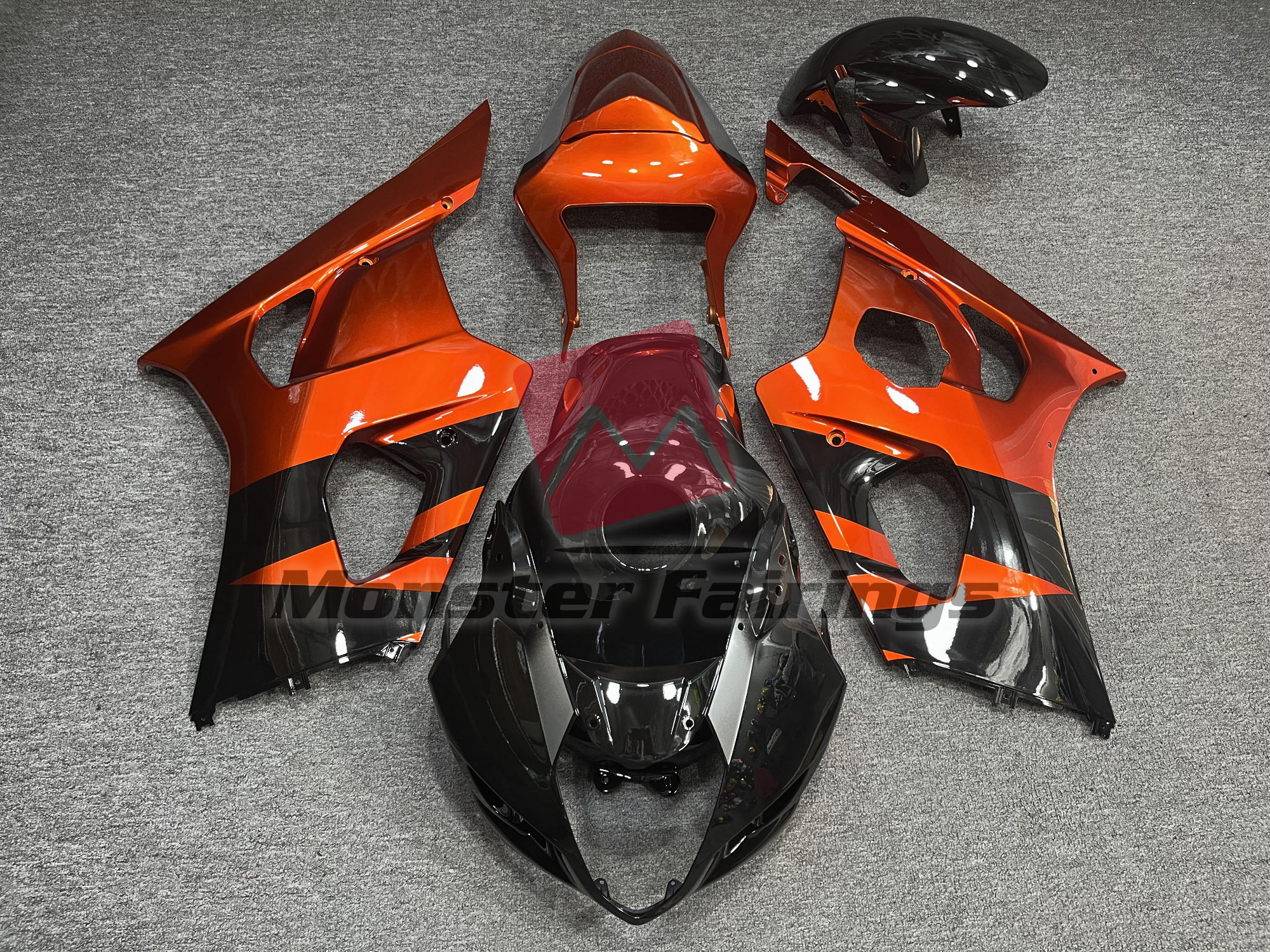 Suzuki GSXR 1000 2003-2004 Gloss Burnt Orange & Black ABS