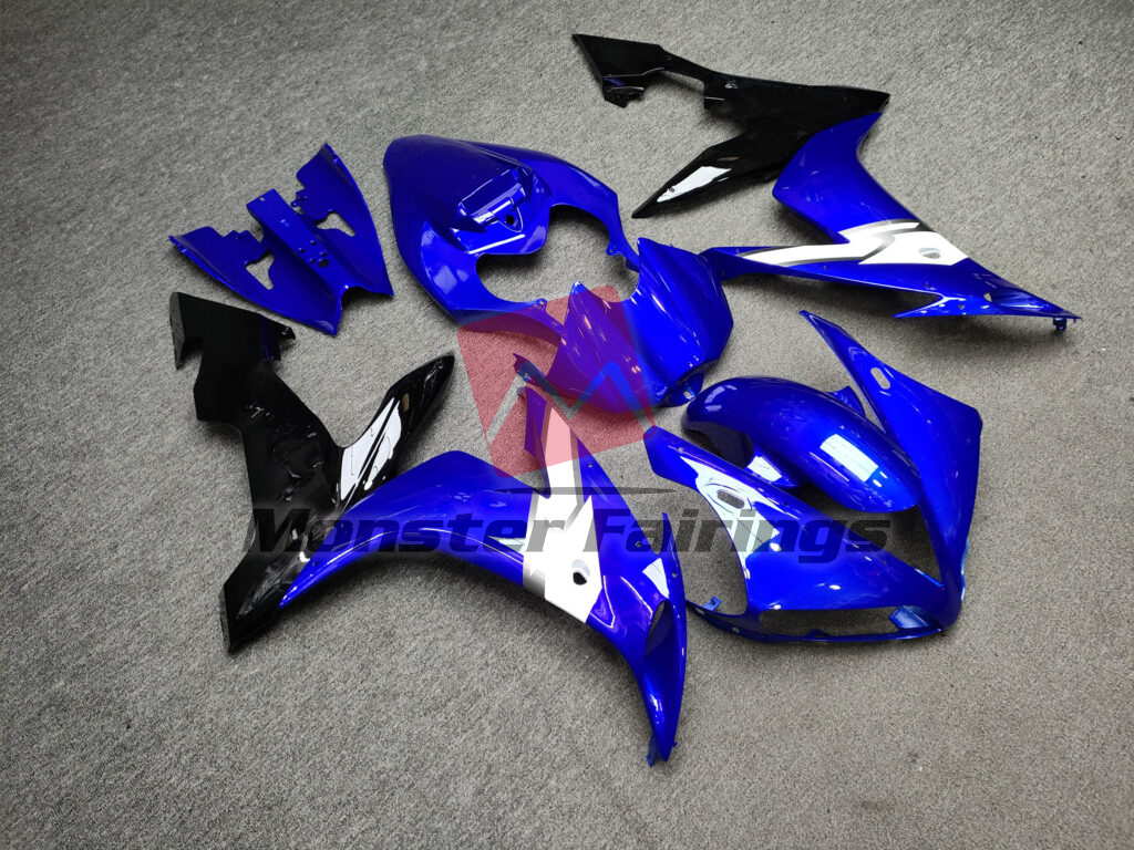 Gloss Blue With Black & White ABS fairings for Yamaha R1 2004 - 2006 - premium OEM fit kit by Monster Fairings