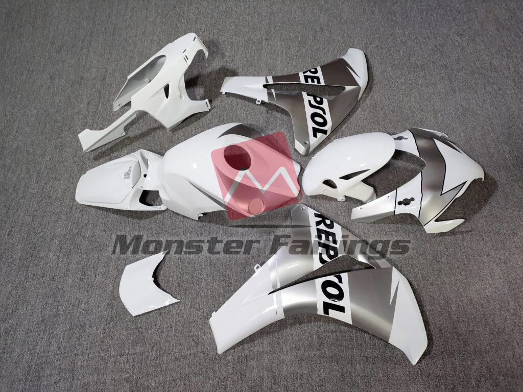 Gloss White & Silver Repsol ABS fairings for Honda CBR1000RR 2008 - 2011 - premium OEM fit kit by Monster Fairings