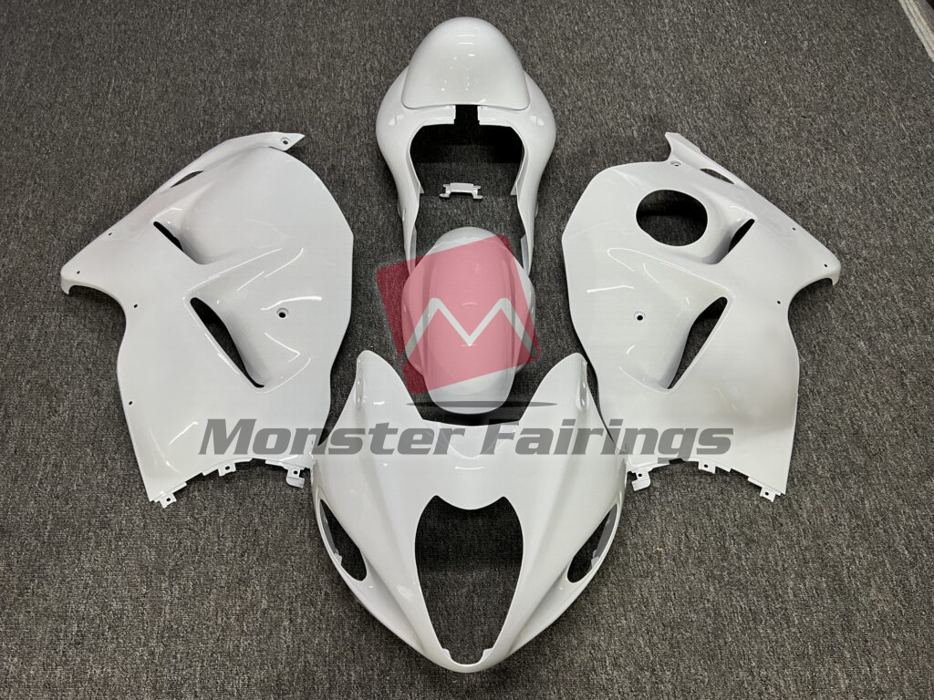 Suzuki GSXR1300 1997 - 2007 Gloss White ABS fairings - custom motorcycle bodywork kit by Monster Fairings