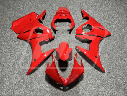 Yamaha R6 2005 Gloss Red ABS Fairings | Monster Fairings