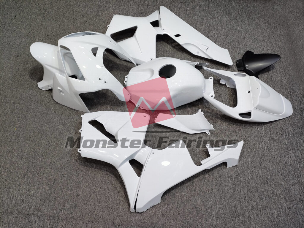 2005 - 2006 Honda CBR600RR Gloss White fairing set - ABS injection, custom painted by Monster Fairings