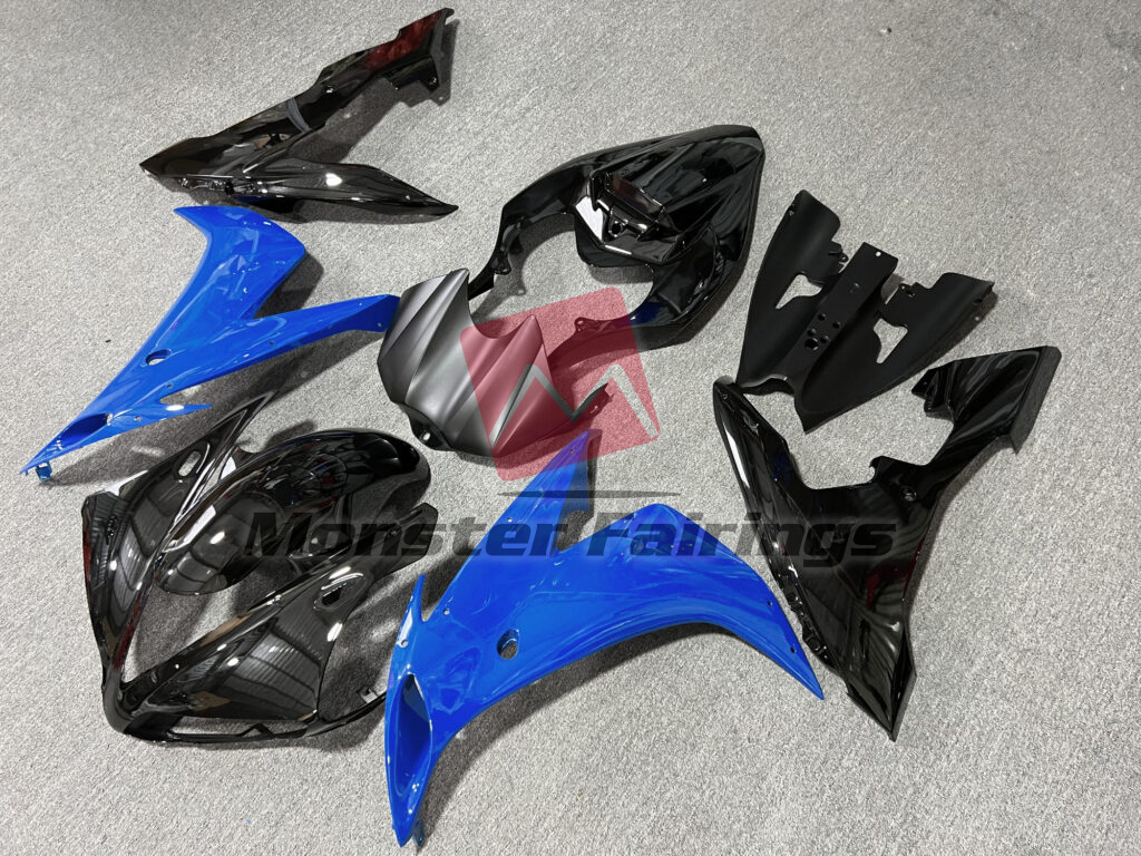 Gloss Black with Blue ABS fairings for Yamaha R1 2004 - 2006 - premium OEM fit kit by Monster Fairings