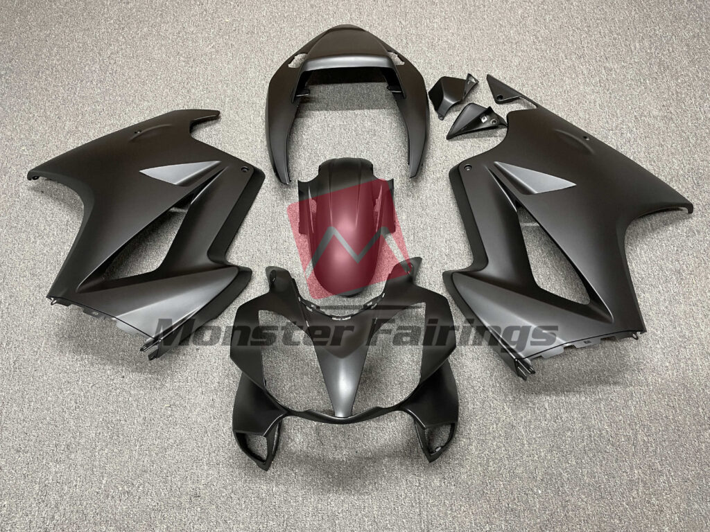 Honda VFR800 2002 - 2012 Matte Black ABS fairings - custom motorcycle bodywork kit by Monster Fairings