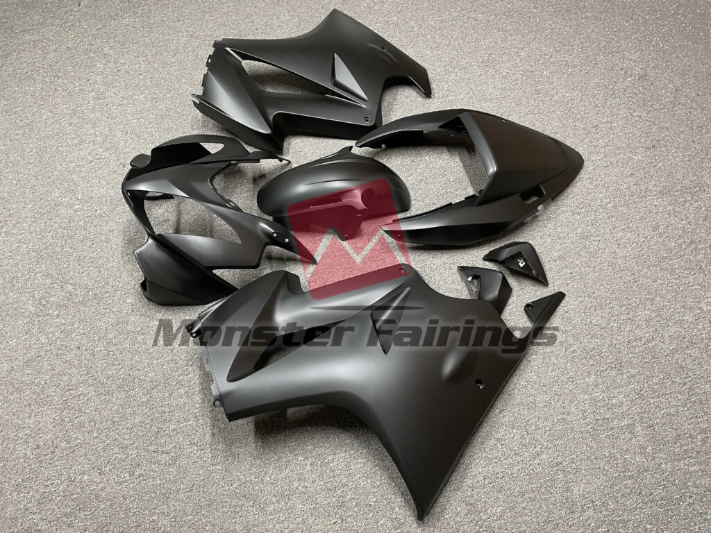 Honda VFR800 custom ABS fairings 2002 - 2012 in Matte Black - durable replacement kit, Monster Fairings