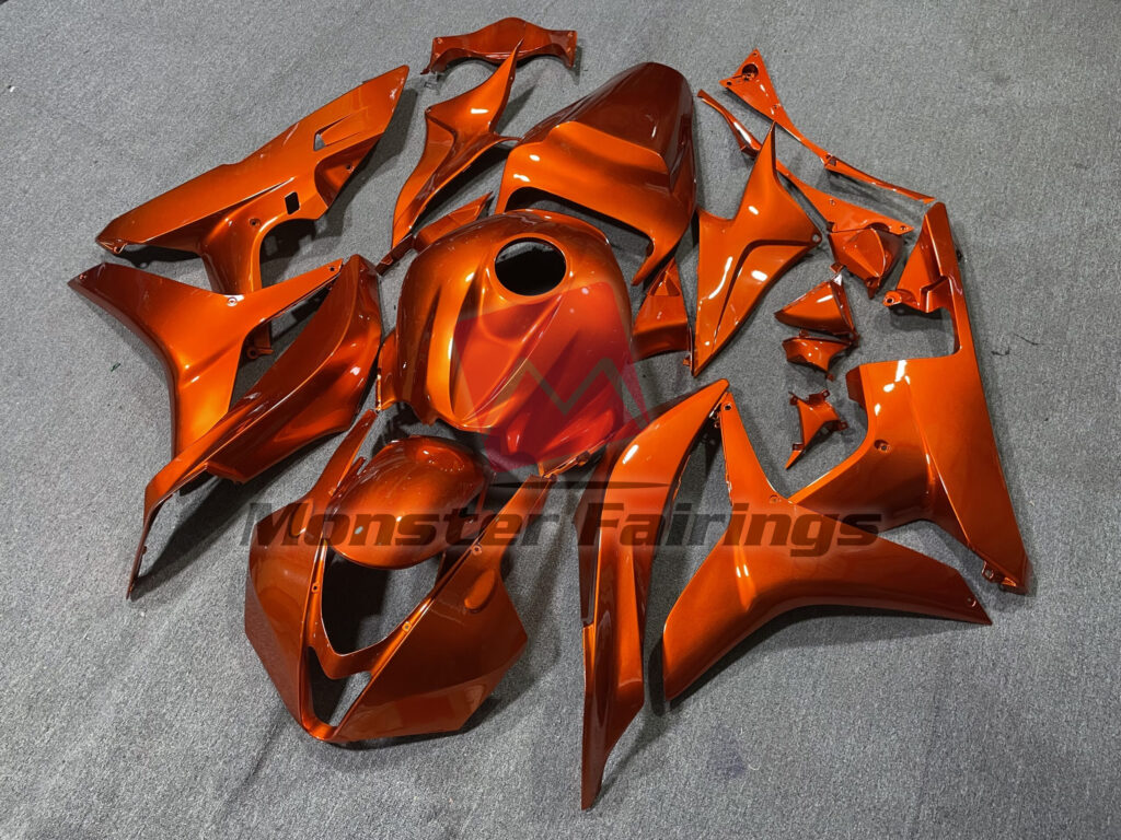 Flat Orange ABS fairings for Honda CBR600RR 2007 - 2008 - premium OEM fit kit by Monster Fairings