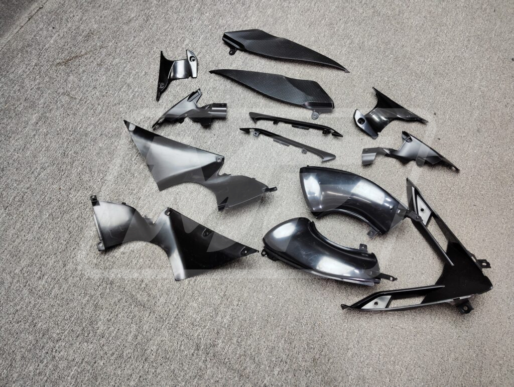 Yamaha R1 2007 - 2008 ABS fairings, Gloss Black - high - quality motorcycle kit by Monster Fairings