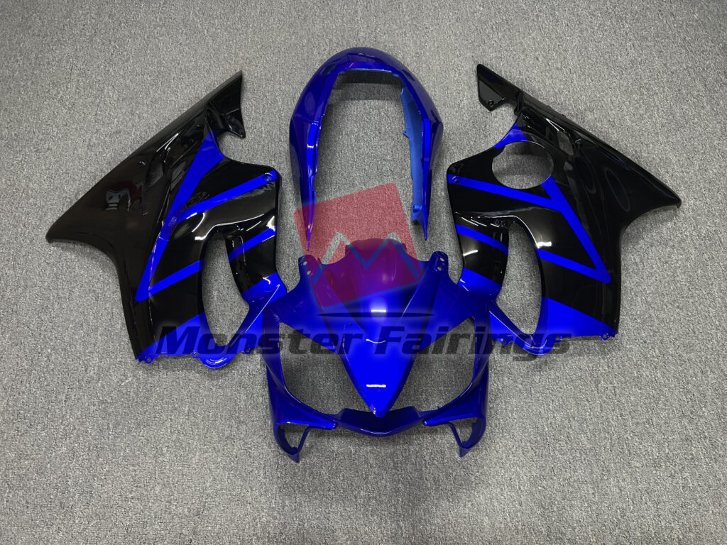 Honda CBR600 F4i 2004 - 2007 Gloss Blue & Black ABS fairings - custom motorcycle bodywork kit by Monster Fairings