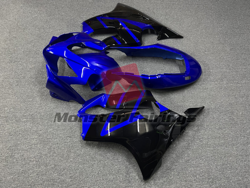 Honda CBR600 F4i custom ABS fairings 2004 - 2007 in Gloss Blue & Black - durable replacement kit, Monster Fairings
