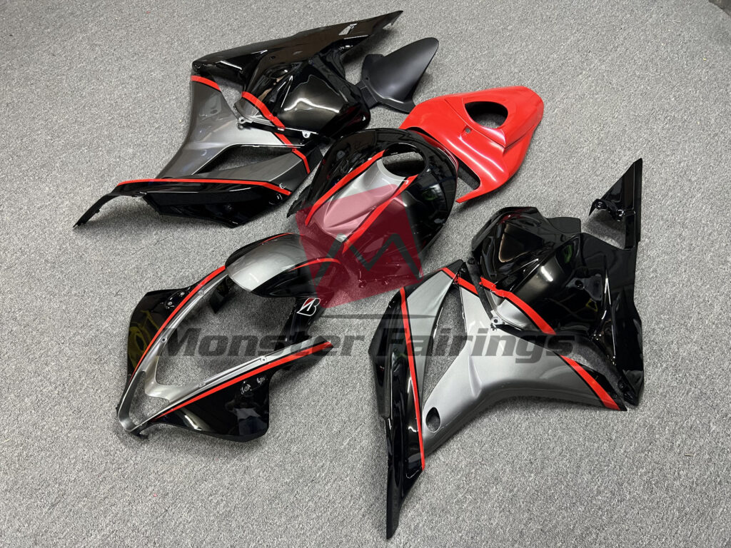 Black Grey Red Pin ABS fairings for Honda CBR600RR 2009 - 2012 - premium OEM fit kit by Monster Fairings