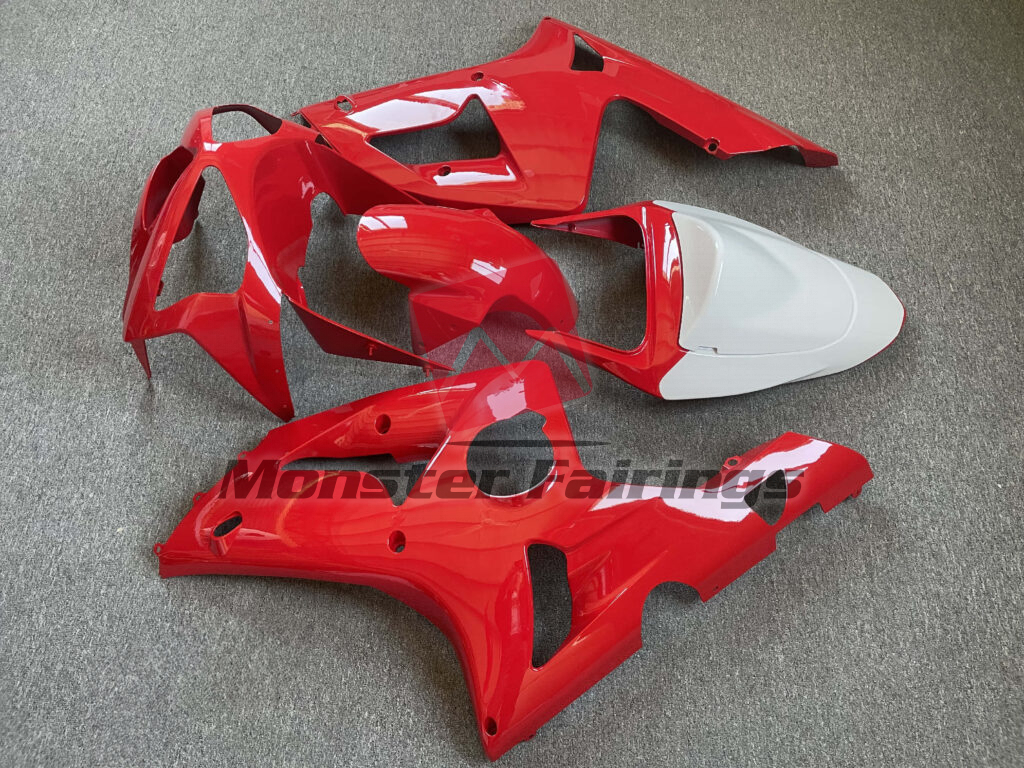 Gloss Red & White ABS fairings for Kawasaki ZX6R 2003 - 2004 - premium OEM fit kit by Monster Fairings