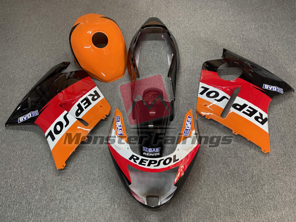 Honda CBR1100XX 1999 - 2007 Gloss Classic Repsol ABS fairings - custom motorcycle bodywork kit by Monster Fairings