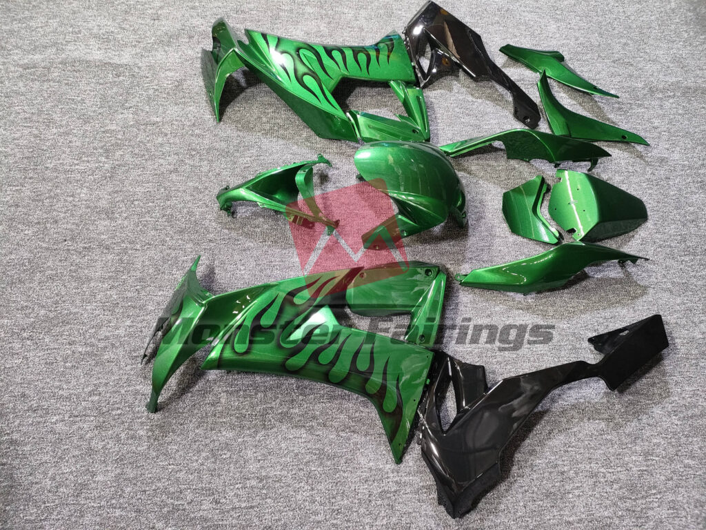 Green Flame ABS fairings for Kawasaki ZX10R 2008 - 2010 - premium OEM fit kit by Monster Fairings