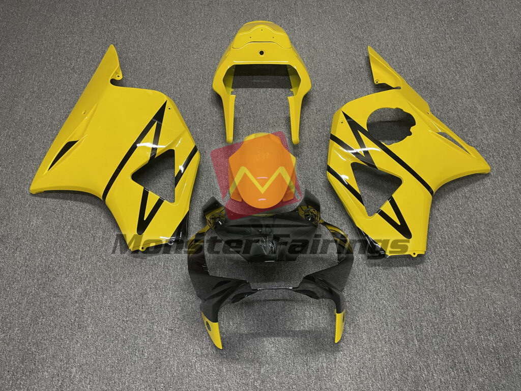 Honda CBR954RR 2002 - 2003 Gloss Yellow & Black ABS fairings - custom motorcycle bodywork kit by Monster Fairings