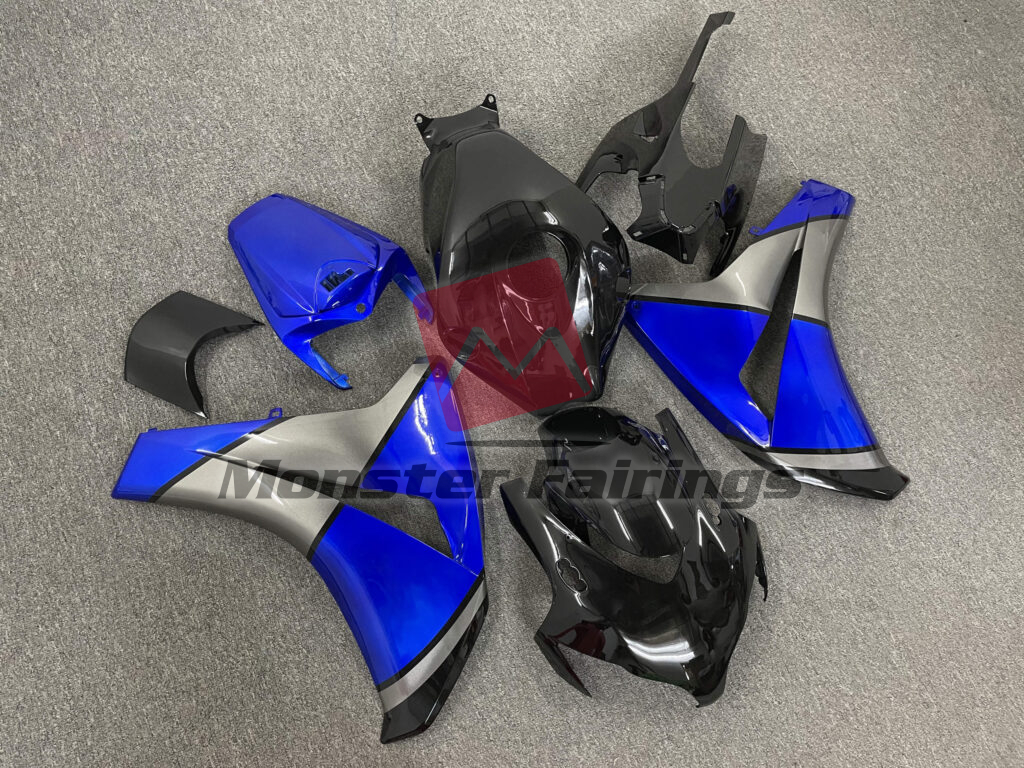 Gloss Black, Silver & Blue ABS fairings for Honda CBR1000RR 2008 - 2011 - premium OEM fit kit by Monster Fairings