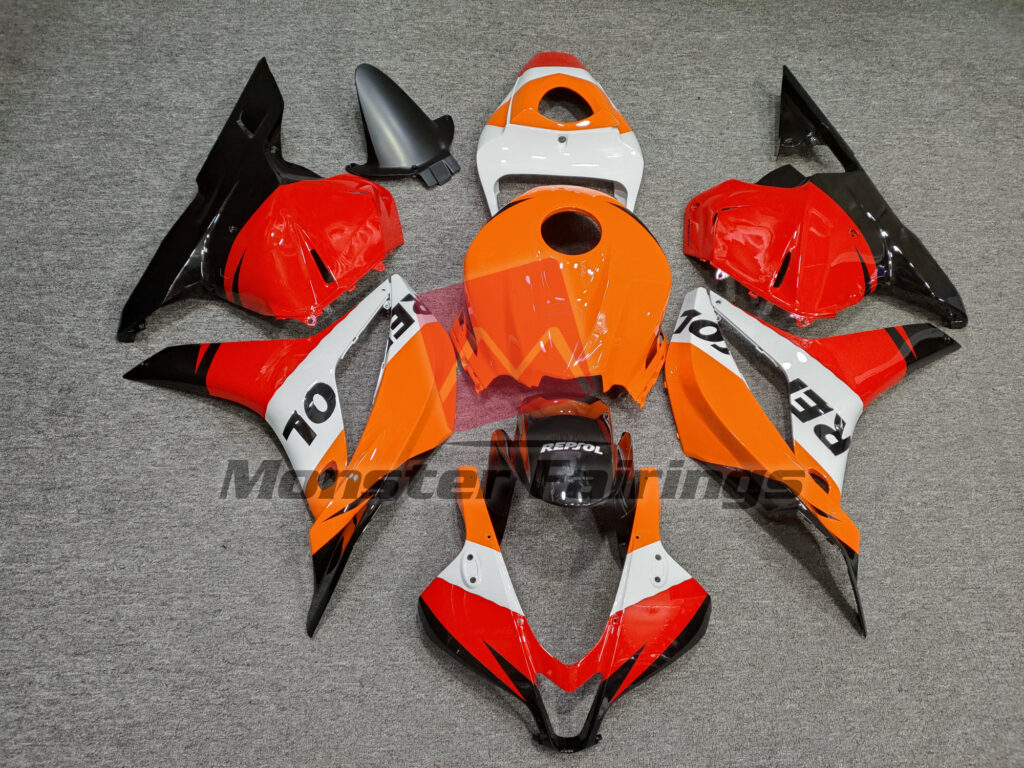 Honda CBR600RR 2009 - 2012 Gloss Classic Light Repsol ABS fairings - custom motorcycle bodywork kit by Monster Fairings