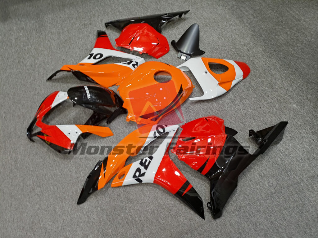 Honda CBR600RR custom ABS fairings 2009 - 2012 in Gloss Classic Light Repsol - durable replacement kit, Monster Fairings