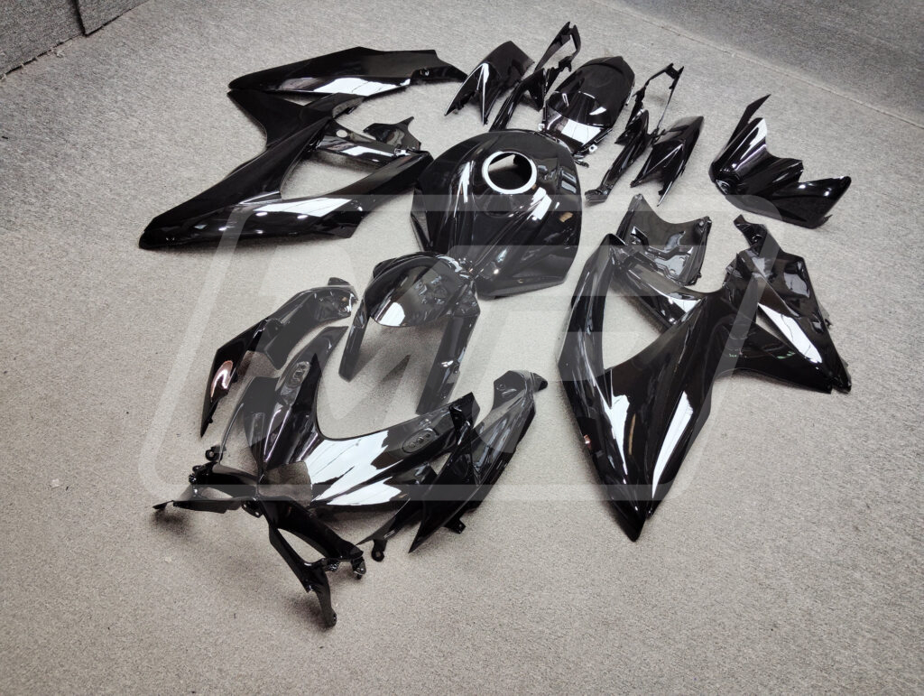 Gloss Black ABS fairings for Suzuki GSXR 600 - 750 2008 - 2010 - premium OEM fit kit by Monster Fairings