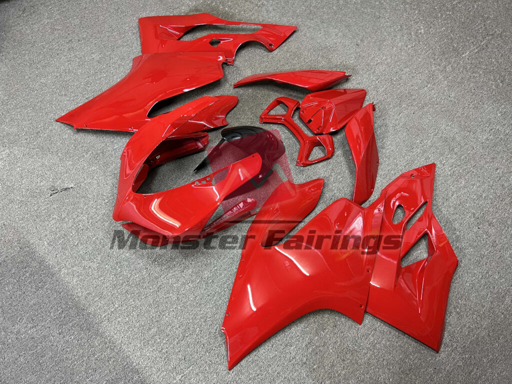 Ducati 1199 custom ABS fairings in Gloss Red - durable replacement kit, Monster Fairings