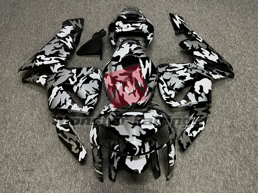 Honda CBR600RR 2005 - 2006 Gloss Gray Camo ABS fairings - custom motorcycle bodywork kit by Monster Fairings
