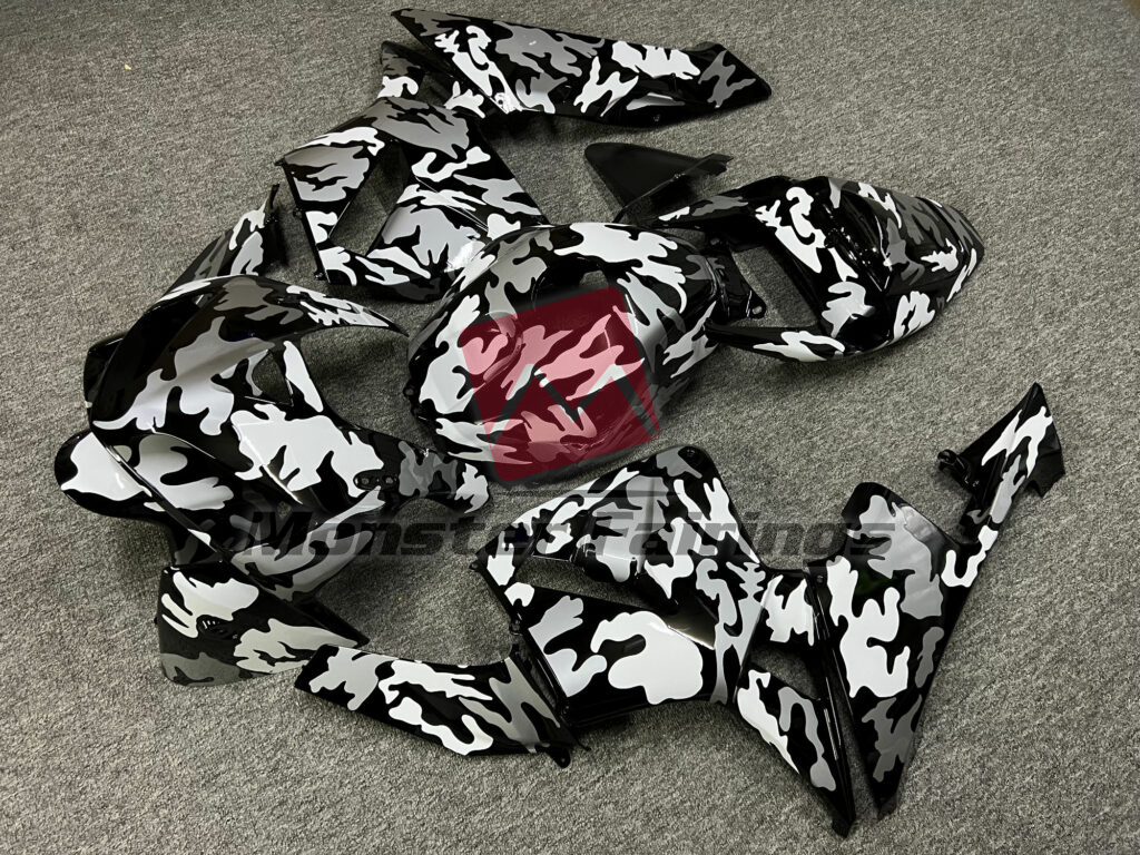 Gloss Gray Camo ABS fairings for Honda CBR600RR 2005 - 2006 - premium OEM fit kit by Monster Fairings