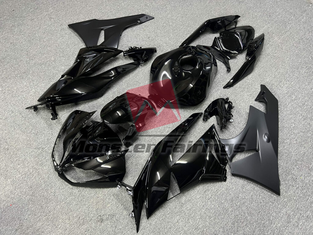 Gloss & Matte Black ABS fairings for Kawasaki ZX6R 2009 - 2012 - premium OEM fit kit by Monster Fairings
