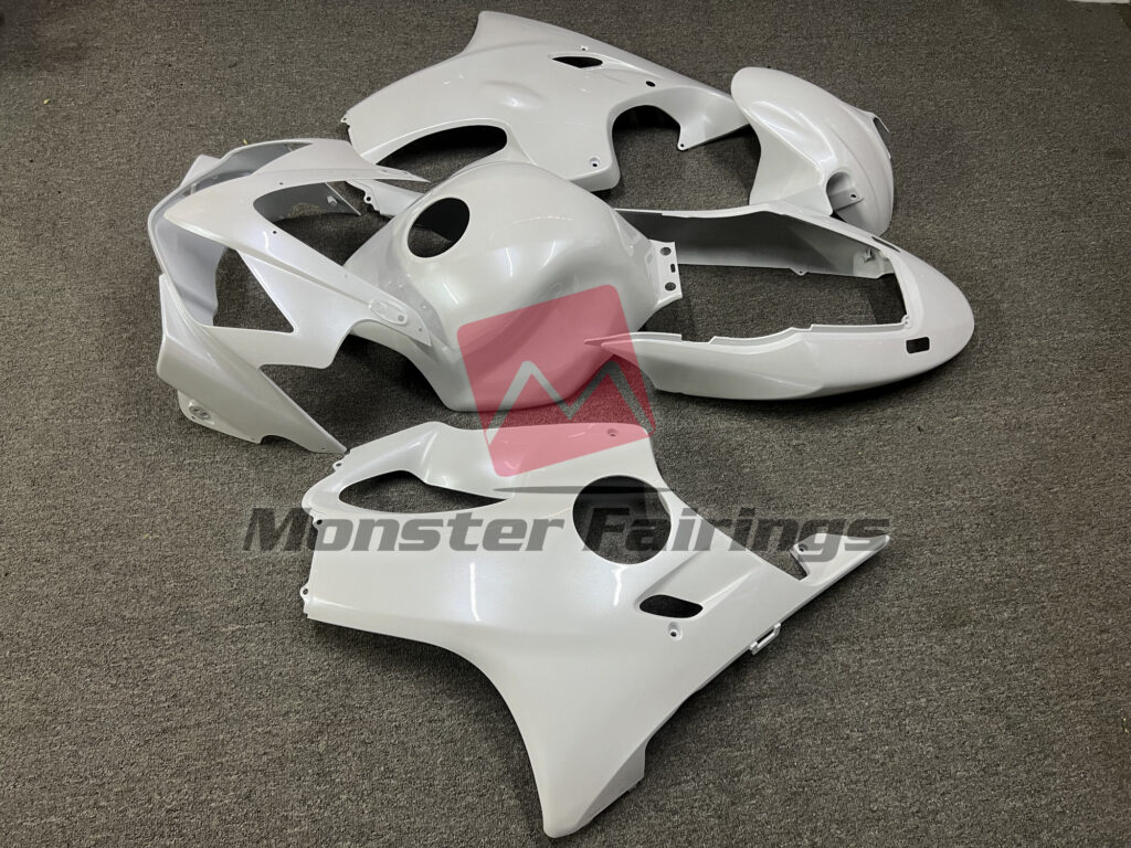2004 - 2007 Honda CBR600 F4i Pearl White fairing set - ABS injection, custom painted by Monster Fairings