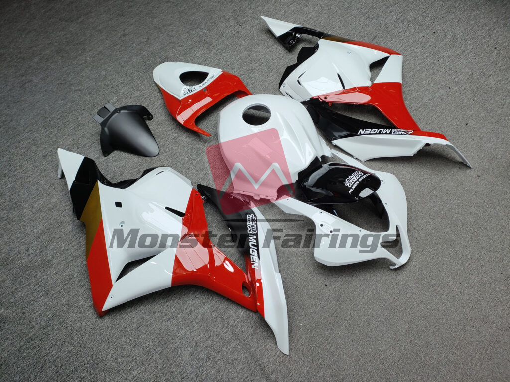 Gloss White & Red Black Mugen ABS fairings for Honda CBR600RR 2009 - 2012 - premium OEM fit kit by Monster Fairings