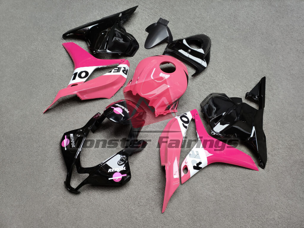 Gloss Pink & Black Repsol ABS fairings for Honda CBR600RR 2009 - 2012 - premium OEM fit kit by Monster Fairings