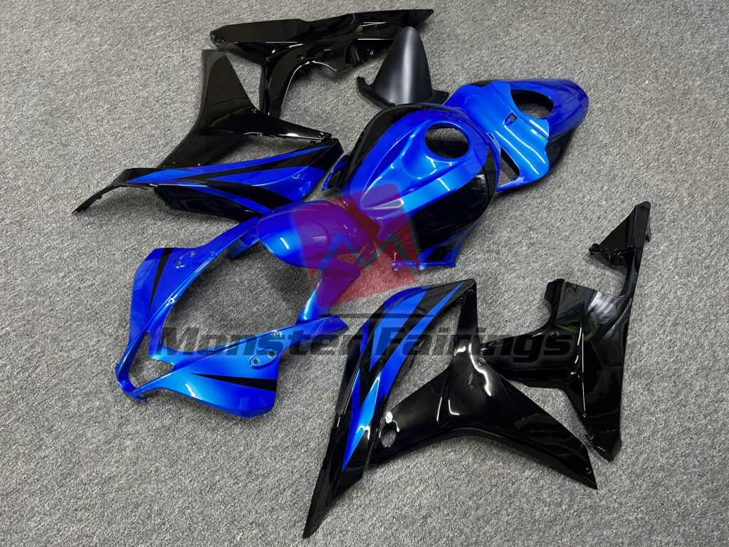 Gloss Black & Blue ABS fairings for Honda CBR600RR 2007 - 2008 - premium OEM fit kit by Monster Fairings