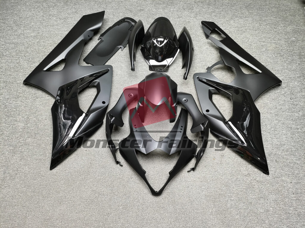 Suzuki GSXR 1000 2005 - 2006 Matte & Gloss Black ABS fairings - custom motorcycle bodywork kit by Monster Fairings