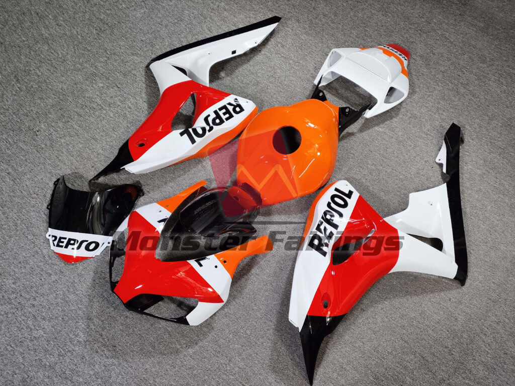 Gloss Orange & White Repsol ABS fairings for Honda CBR1000RR 2006 - 2007 - premium OEM fit kit by Monster Fairings
